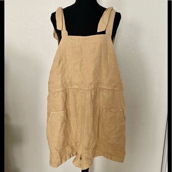 NWT Zara Linen Jumpsuit With Bow - Picture 2 of 10